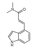 3-(1H-indol-4-yl)-N,N-dimethylprop-2-enamide结构式