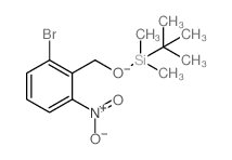 (2-溴-6-硝基苄氧基)(叔丁基)二甲基硅烷结构式