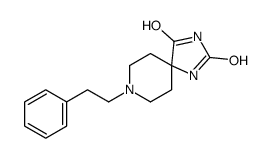 8-(2-phenylethyl)-1,3,8-triazaspiro[4.5]decane-2,4-dione结构式