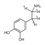 4-(2-amino-1,1,2,2-tetradeuterioethyl)benzene-1,2-diol结构式