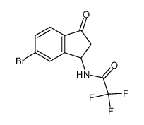 5-bromo-3-(trifluoroacetamido)indan-1-one结构式