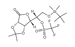 (S)-2-((tert-butyldimethylsilyl)oxy)-1-((3aS,4S,6aS)-2,2-dimethyl-6-oxotetrahydrofuro[3,4-d][1,3]dioxol-4-yl)ethyl trifluoromethanesulfonate Structure