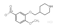 2-Methoxy-5-nitrophenyl 4-piperidinylmethyl ether hydrochloride结构式