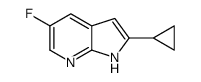 1H-Pyrrolo[2,3-b]pyridine, 2-cyclopropyl-5-fluoro-结构式