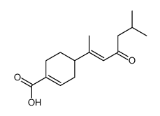 4-(6-methyl-4-oxohept-2-en-2-yl)cyclohexene-1-carboxylic acid Structure