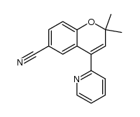 2,2-dimethyl-4-(pyridin-2-yl)-2H-1-benzopyran-6-carbonitrile结构式