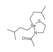 1-[2,2-bis(3-methylbutyl)-1,3,2-thiazagermolidin-3-yl]ethanone Structure