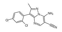 7-amino-3-(2,4-dichlorophenyl)-2-methylpyrazolo[1,5-a]pyrimidine-6-carbonitrile结构式