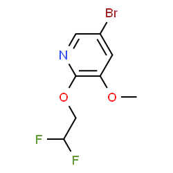 5-Bromo-2-(2,2-difluoroethoxy)-3-methoxypyridine Structure