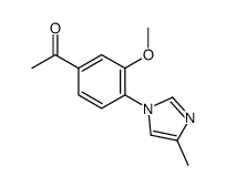 1-[3-methoxy-4-(4-methyl-1H-imidazol-1-yl)phenyl]ethanone结构式