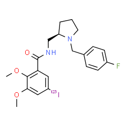 2,3-dimethoxy-5-iodo-N-((1-(4'-fluorobenzyl)-2-pyrrolidinyl)methyl)benzamide结构式