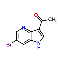 1-(6-Bromo-1H-pyrrolo[3,2-b]pyridin-3-yl)ethanone结构式