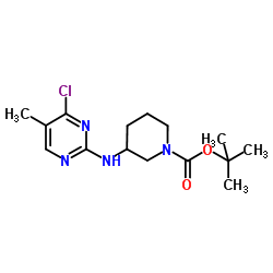 2-Methyl-2-propanyl 3-[(4-chloro-5-methyl-2-pyrimidinyl)amino]-1-piperidinecarboxylate picture