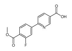 6-(3-fluoro-4-methoxycarbonylphenyl)pyridine-3-carboxylic acid Structure