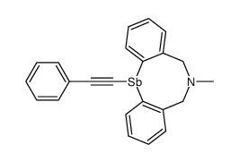 12-phenylethynyl-N-methyl-5,6,7,12-tetrahydrodibenz[c,f][1,5]azastibocine结构式