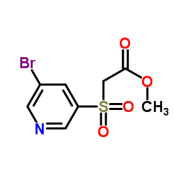 Methyl [(5-bromo-3-pyridinyl)sulfonyl]acetate结构式