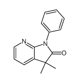 1,3-dihydro-3,3-dimethyl-1-phenyl-2H-pyrrolo<2,3-b>pyridin-2-one结构式