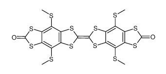 6,6'-dioxo-4,4',8,8'-tetrakis(methylthio)-Δ2,2'-bi-1,3,5,7-tetrathia-s-indacene结构式