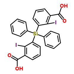 3,3'-(Diphenylsilanediyl)bis(2-iodobenzoic acid)结构式