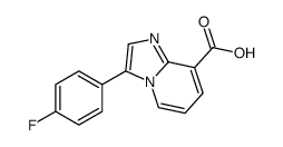 3-(4-fluorophenyl)imidazo[1,2-a]pyridine-8-carboxylic acid结构式