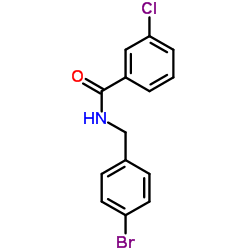 N-(4-Bromobenzyl)-3-chlorobenzamide结构式
