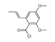 (E)-2,4-dimethoxy-6-(prop-1-en-1-yl)benzoyl chloride Structure