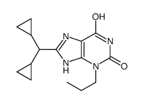 8-(dicyclopropylmethyl)-3-propyl-7H-purine-2,6-dione结构式