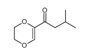 1-(5,6-dihydro-1,4-dioxin-2-yl)-3-methylbutan-1-one Structure