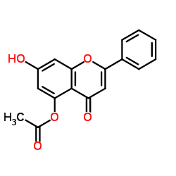 7-Hydroxy-4-oxo-2-phenyl-4H-chromen-5-yl acetate Structure