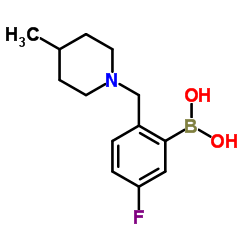 (5-Fluoro-2-((4-methylpiperidin- 1-yl)methyl)phenyl)boronic acid picture