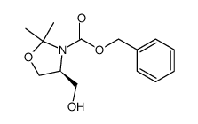 (S)-苯甲基4-(羟甲基)-2,2-二甲基噁唑烷-3-甲酸基酯结构式