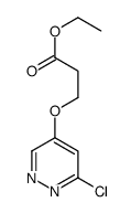 ethyl 3-(6-chloropyridazin-4-yl)oxypropanoate结构式