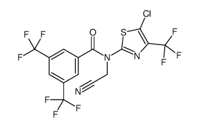 N-[5-chloro-4-(trifluoromethyl)-1,3-thiazol-2-yl]-N-(cyanomethyl)-3,5-bis(trifluoromethyl)benzamide结构式