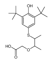 2-[3-(3,5-ditert-butyl-4-hydroxyphenyl)sulfanylbutan-2-yloxy]acetic acid Structure