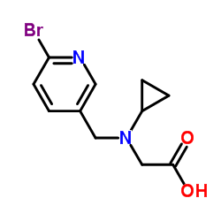 N-[(6-Bromo-3-pyridinyl)methyl]-N-cyclopropylglycine结构式