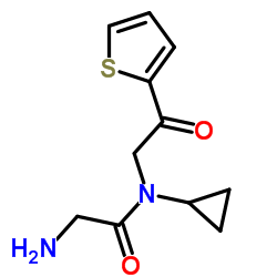 N-Cyclopropyl-N-[2-oxo-2-(2-thienyl)ethyl]glycinamide Structure