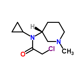 2-Chloro-N-cyclopropyl-N-[(3R)-1-methyl-3-piperidinyl]acetamide结构式