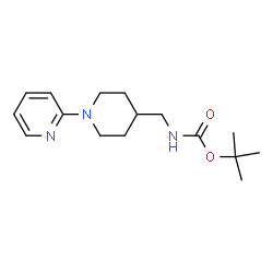 tert-Butyl N-{[1-(pyridin-2-yl)piperidin-4-yl]methyl}carbamate结构式