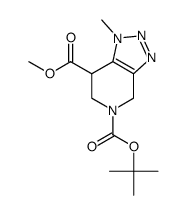 5-叔-丁基 7-甲基 1-甲基-6,7-二氢-1H-[1,2,3]三唑并[4,5-C]吡啶-5,7(4H)-二甲酸基酯结构式