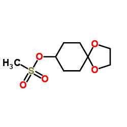 1,4-二氧杂螺[4.5]癸-8-基甲烷磺酸酯结构式