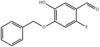 Benzaldehyde, 2-fluoro-5-hydroxy-4-(phenylmethoxy)-结构式