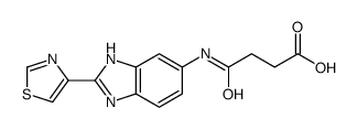 4-oxo-4-[[2-(1,3-thiazol-4-yl)-3H-benzimidazol-5-yl]amino]butanoic acid结构式