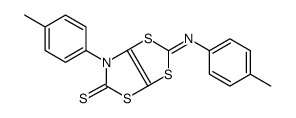 6-(4-methylphenyl)-2-(4-methylphenyl)imino-[1,3]dithiolo[4,5-d][1,3]thiazole-5-thione结构式