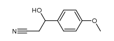 β-Hydroxy-β-(4-methoxyhenyl)propionitrile Structure