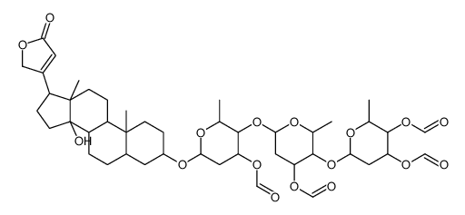 [3-[5-(4,5-diformyloxy-6-methyloxan-2-yl)oxy-4-formyloxy-6-methyloxan-2-yl]oxy-6-[[14-hydroxy-10,13-dimethyl-17-(5-oxo-2H-furan-3-yl)-1,2,3,4,5,6,7,8,9,11,12,15,16,17-tetradecahydrocyclopenta[a]phenanthren-3-yl]oxy]-2-methyloxan-4-yl] formate结构式