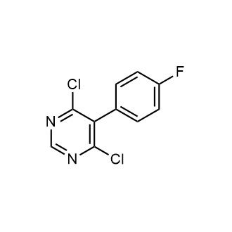 4,6-二氯-5-(4-氟苯基)嘧啶结构式