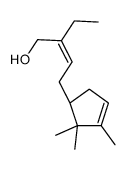 2-ethyl-4-[(1R)-2,2,3-trimethylcyclopent-3-en-1-yl]but-2-en-1-ol结构式