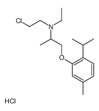 N-(2-chloroethyl)-N-ethyl-1-(5-methyl-2-propan-2-ylphenoxy)propan-2-amine,hydrochloride Structure