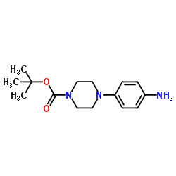 4-(4-Aminophenyl)piperazine-1-carboxylic acid tert-butyl ester structure