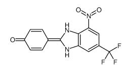 4-[4-nitro-6-(trifluoromethyl)-1,3-dihydrobenzimidazol-2-ylidene]cyclohexa-2,5-dien-1-one Structure
